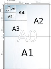 A0 A1 - Paper Sizes Png