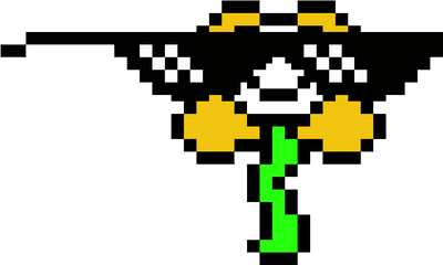 Download Hd Pixilart Flowey Anonymous Png Mlg - Flowey Undertale Pixel Art