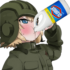 Best Anime Girl Drinking Bleach Sticker - Katyusha Girls Und Panzer Vodka Png