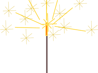 Download Hd Sparklers Clipart New Year - Transparent Background Sparkler Clip Art Png