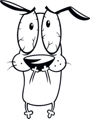 Courage The Cowardly Dog Drawing - Draw Courage The Cowardly Dog Png