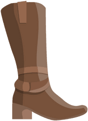 High Boot Heel Toe Flat - Riding Boot Png