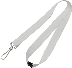 Plain White Lanyard - Lanyard White Png