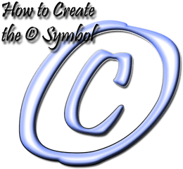 How To Make The Copyright Symbol - Vertical Png