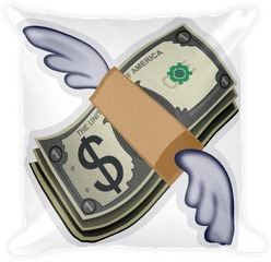 Money Emoji Png - Emoji Pillow Money With Wings Just Emoji