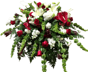 Lots Of Love Casket Spray Flora Funeral Flowers Are Happy - Cascading Flowers Png