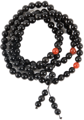 Mala Beads Necklace Obsidian - Bead Png