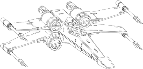 Download Star Wars - Star Wars X Wing Coloring Full Size X Wings Star Wars Coloring Png