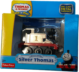 Silver Thomas Die Cast Engine - Thomas Take N Play 2013 Png