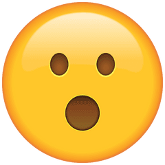 Surprised Face Emoji Icon Download Free - Free PNG