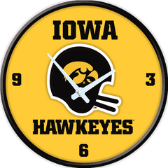 Iowa Hawkeye Vintage Helmet Clock - Iowa Hawkeyes Png