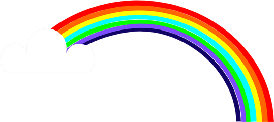 Rainbow Cloud Png Transparent Background Clipart - Full Size Transparent Background Rainbow Transparent