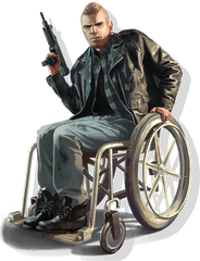 Download Angusmartin Tlad Artwork - Wheelchair Man Png Gta 4 The Lost And Damned Artwork