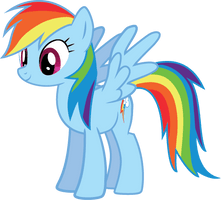 Rainbow Dash Vector Standing Image - Free PNG
