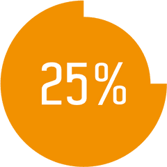 25 Percent Circle Infographic - Transparent Png U0026 Svg Vector 25 Por Ciento Naranja