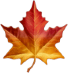 Fall Autumn Emoji Leaf Sticker By Thank U - Maple Leaf Emoji Transparent Png
