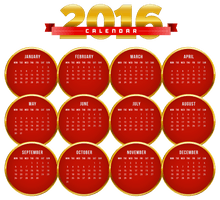 2016 Calendar Google Transparent Red Download Free Image - Free PNG