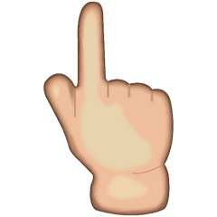 White Up Pointing Backhand Index Emoji Free Icon HQ - Free PNG