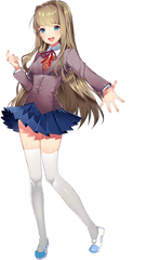 Mika - Doki Doki Literature Club Monika Ddlc Png