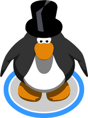 Download Top Hat Ingame - Penguin With Top Hat Full Size Purple Club Penguin Penguins Png