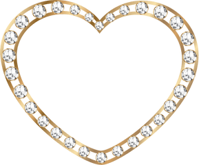 Library Of Gold Heart Outline Picture Transparent Png