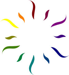 Rainbow Sun Rays Clip Art - Vector Clip Art Decorative Png