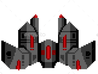 30m - Pixel Spaceship Without Background Png