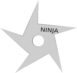 Clip Art Ninja Star Templates Png Image - Ninja Star Template Pdf