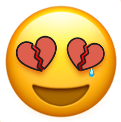 Freetoedit Love Broken Emoji Sadface Sademoji Art Life - Emoji Images Hd Png