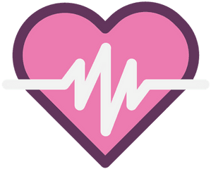 Heartbeat Icon Of Colored Outline Style - Heart Hospital Icon Vector Png