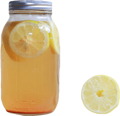 Orange Drink Lemonade Mason Jar - Lemonade In Mason Jar Png