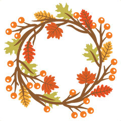 Autumn Wreath Svg Scrapbook Cut File Cute Clipart Files For - Autumn Wreath Clip Art Png