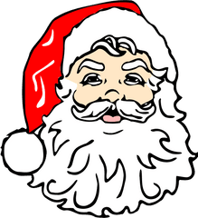 Classic Santa Vector File For Free - Black Santa Claus Png