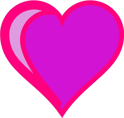 Purple Heart Clip Art - Violet Heart Cartoon Png