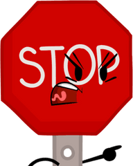 Stop Sign Crazy Object Olympics Wiki Fandom - Clip Art Png