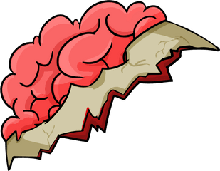 Comic Artwork For Ui Graphic Assets - Zombie Brain Clipart Png