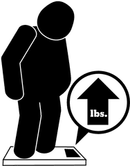 Physical Exercise Weight Loss Clip Art - Weight Gain Image Weight Gain Black And White Png