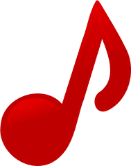 Red Music Note Clip Art - Vector Clip Art Red Music Note Png