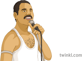 Freddie Mercury History People Famous Artist Musican - Singing Png