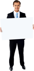 Business Man Png - Businessman Holding Sign Png