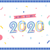 New Year Text Font Blue For Happy 2020 2020 - Free PNG