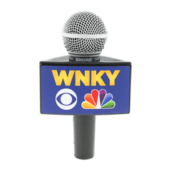 Download Wnky News Black Rycote Triangle Mic Flag - News Mic Transparent News Mic Png