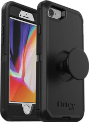 Otter Box Otterbox Pop Defender For Iphone 8 Plus - Black Smartphone Png