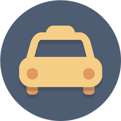 Taxi Transit Transportation Icon - Circle Transportation Icon Png