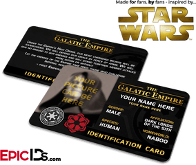 The Galactic Empire Id Card Photo - Language Png