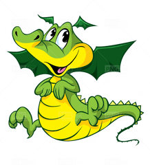 Flying Baby Crocodile Cartoon Png Free Download - Photo 525 Puff Of The Magic Dragon