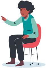 Sitting Man Pointing Character - Transparent Png U0026 Svg Silla Hombre Sentado Png