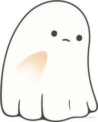 Ghost Cute Clipart Free Clip Art - Cute Sad Ghost Png