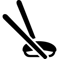 Silhouette Chopsticks Download Free Image - Free PNG