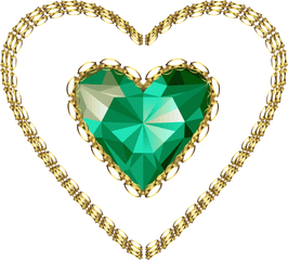 Clipart Of Emeralds U2013 Uma36info Png Gold Hearts